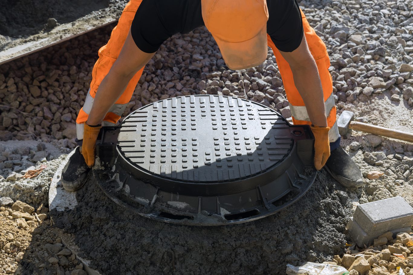 Travaux d'assainissement près de Coutances